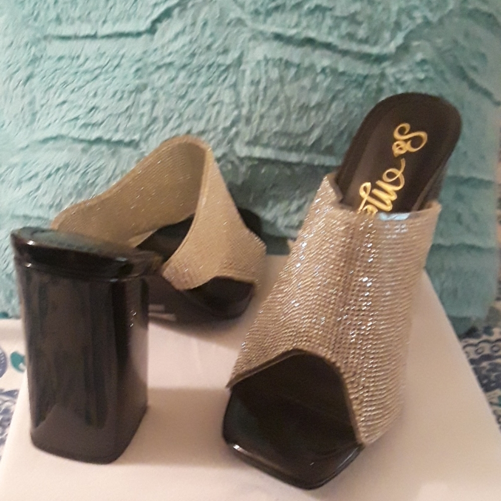 slip in heels (wide heels)
